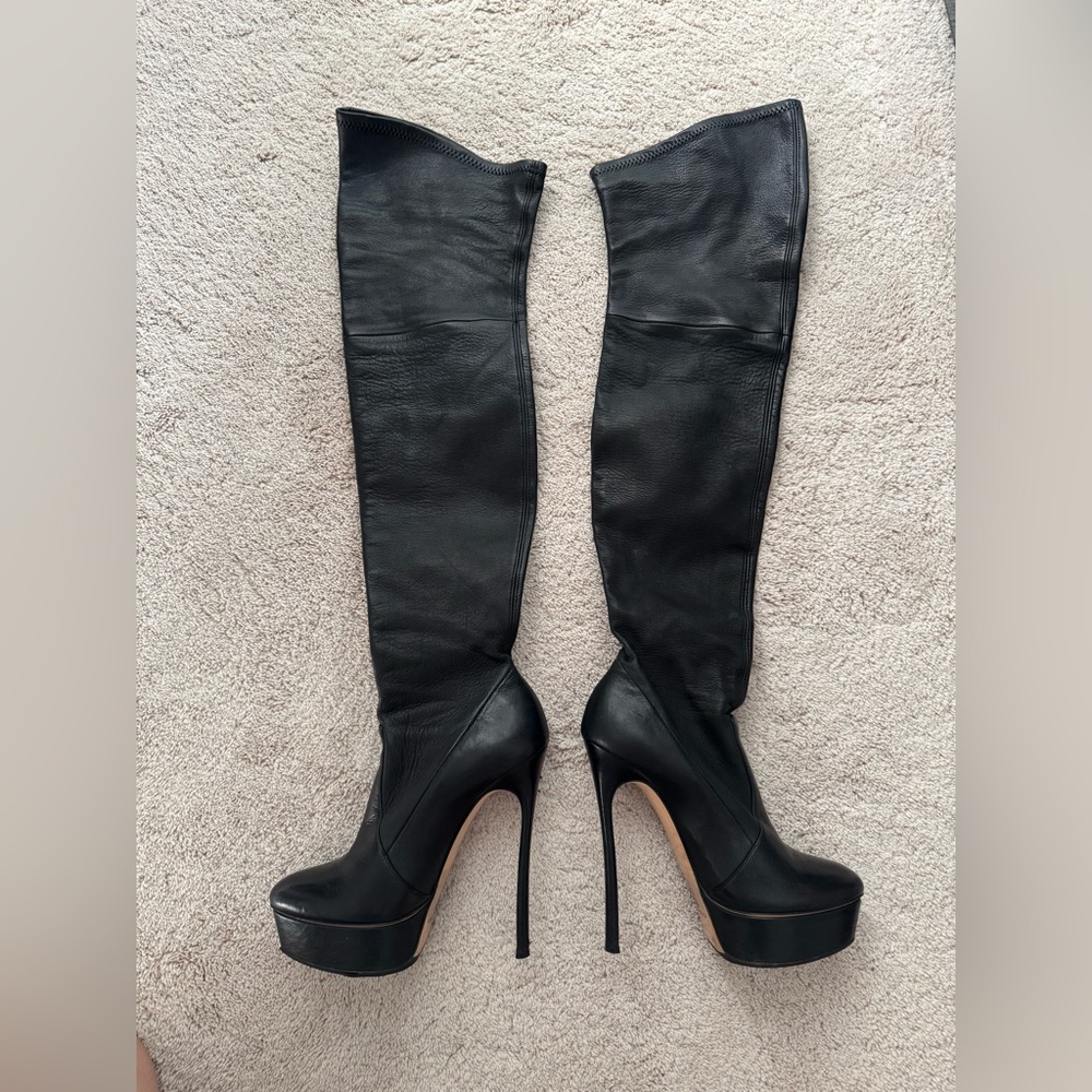 Casadei Flora Over the Knee Boots 37 - Picture 3 of 5